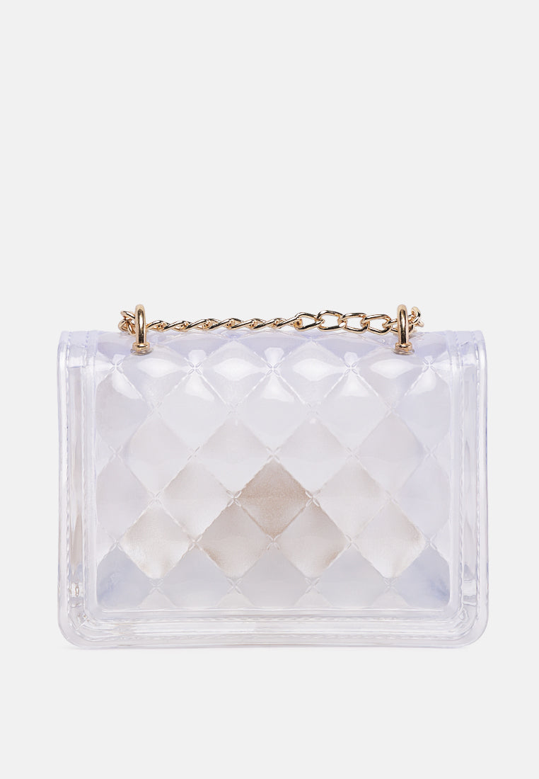 quilted sling bag#color_transparent