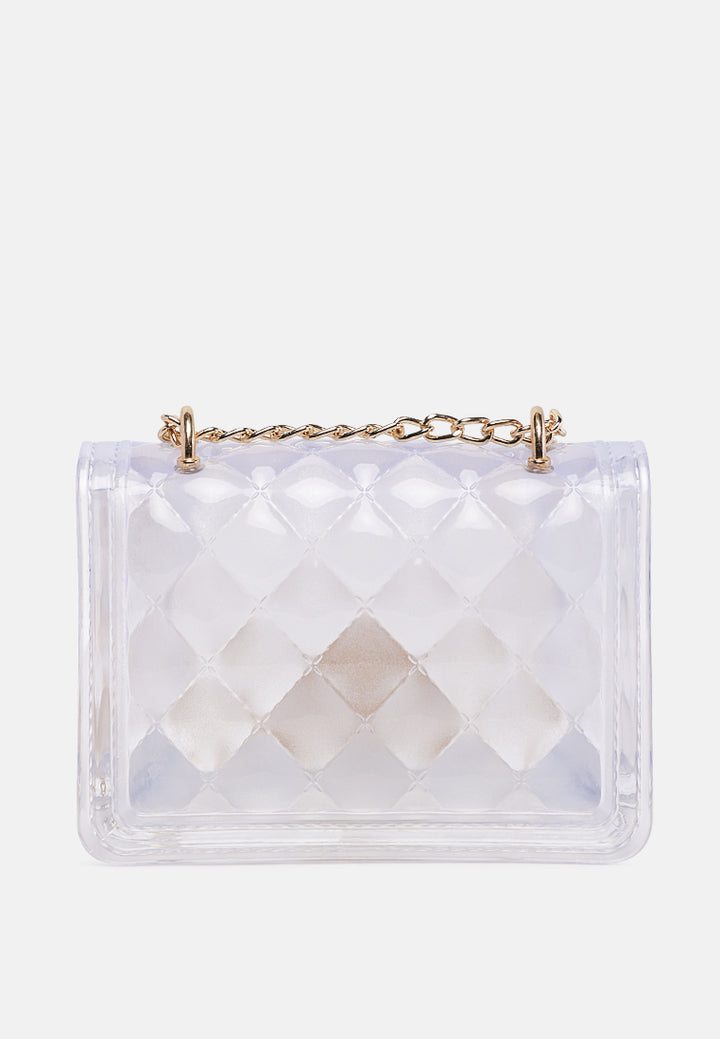 quilted sling bag#color_transparent
