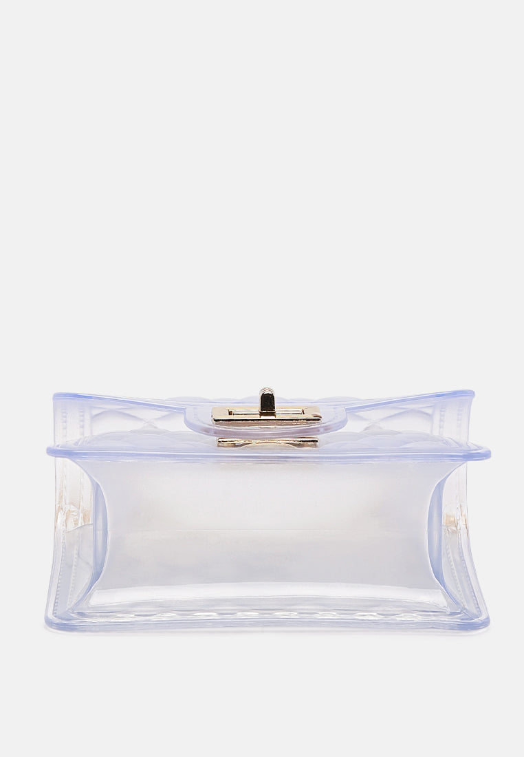 quilted sling bag#color_transparent
