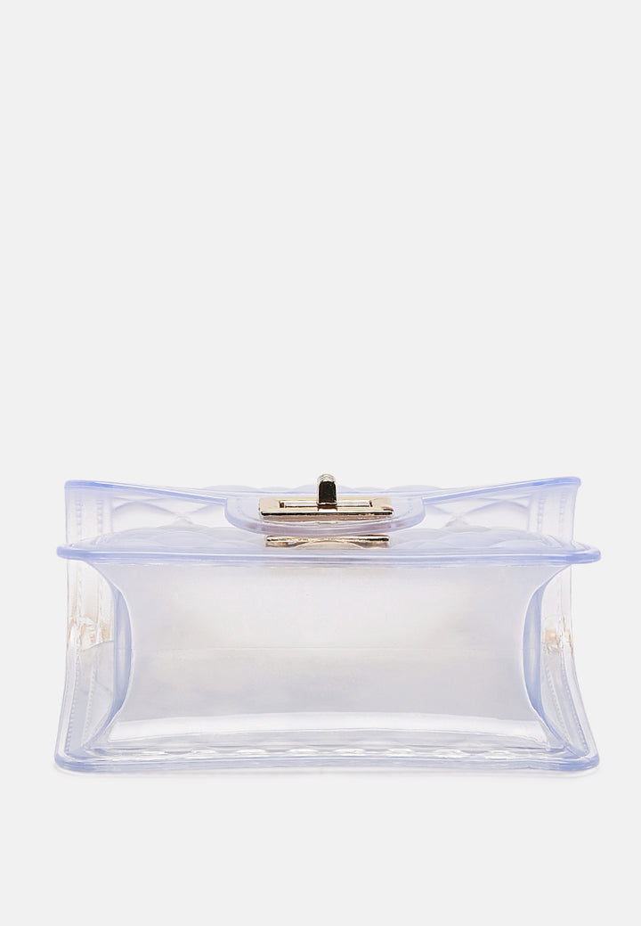 quilted sling bag#color_transparent