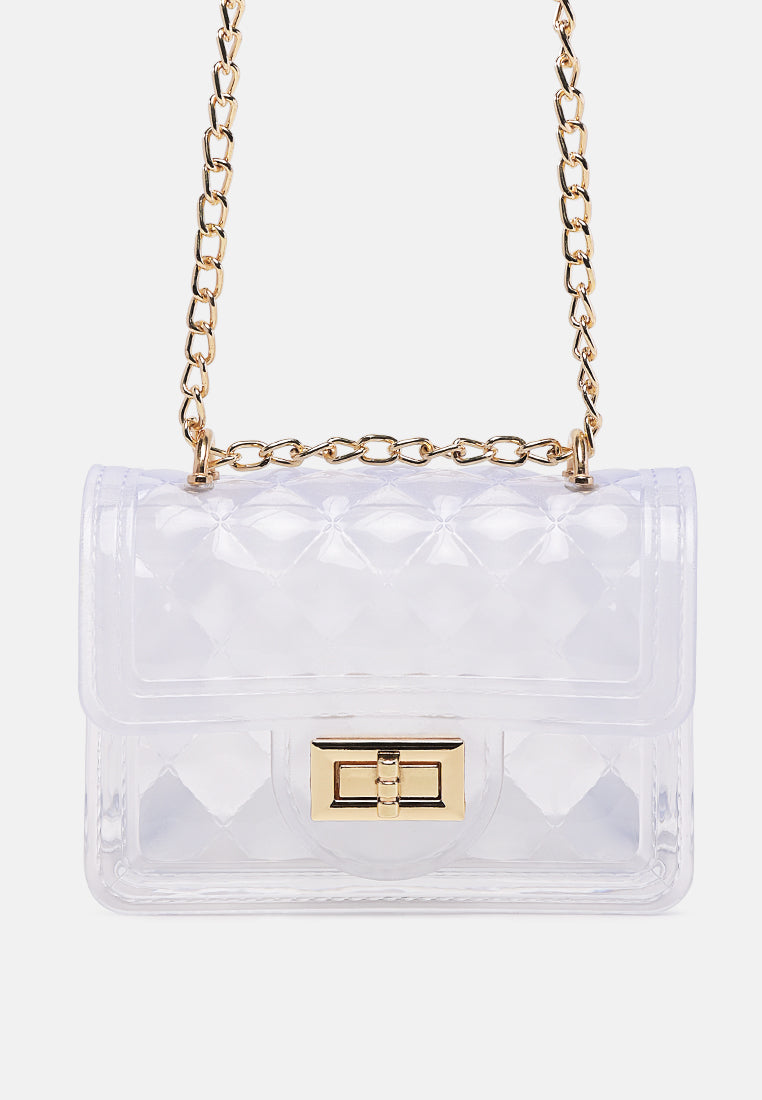 quilted sling bag#color_transparent