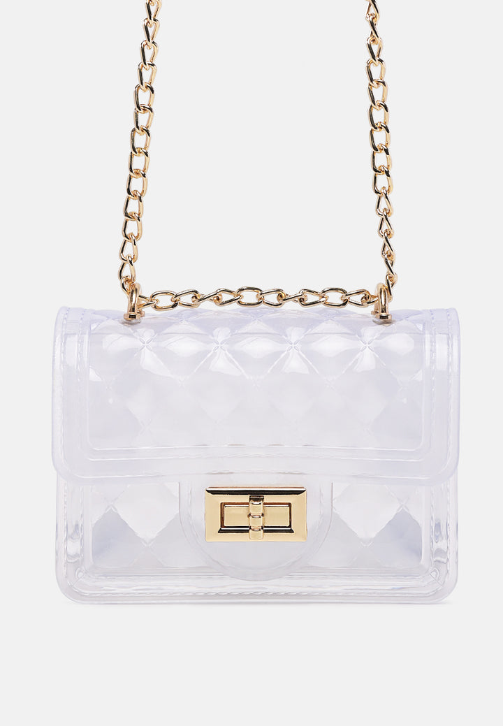 quilted sling bag#color_transparent