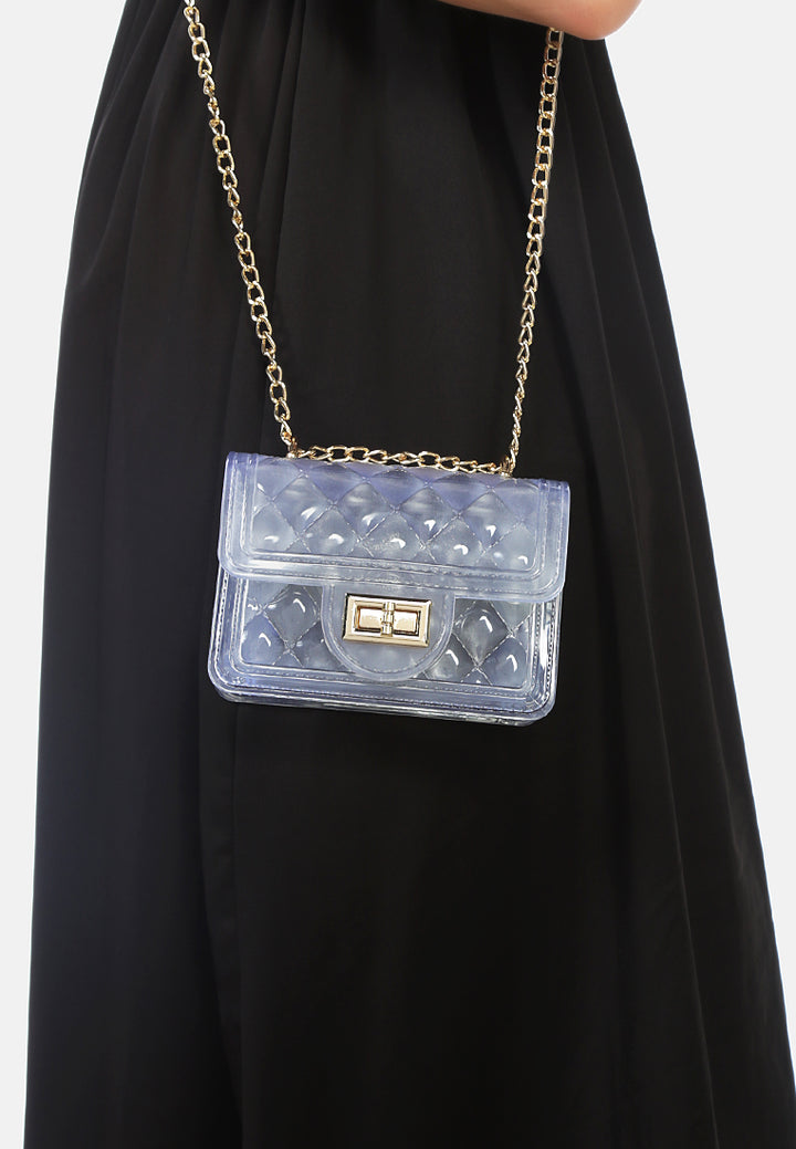 quilted sling bag#color_transparent