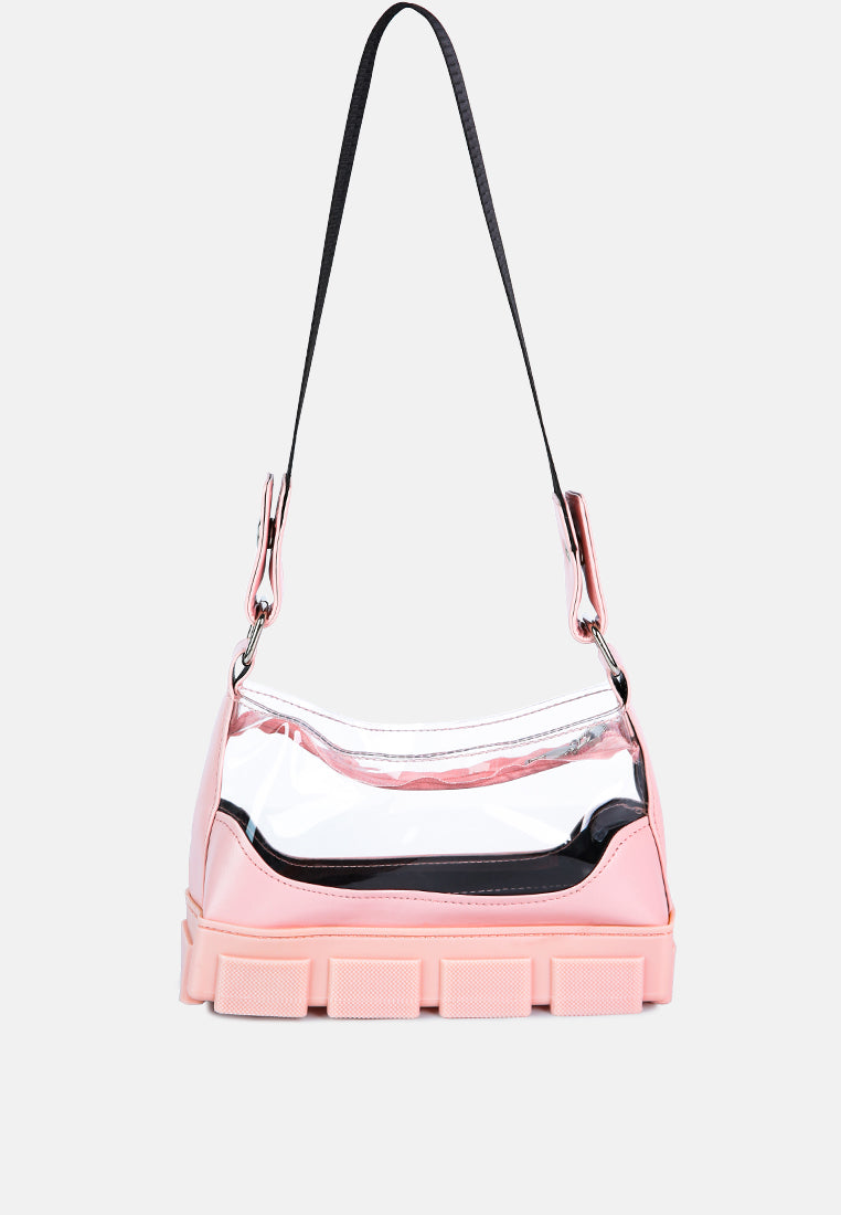 Clear Utility Handbag#color_pink