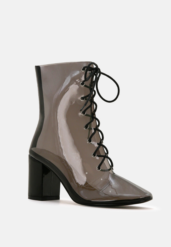 toni clear lace-up ankle boots with block heel#color_black