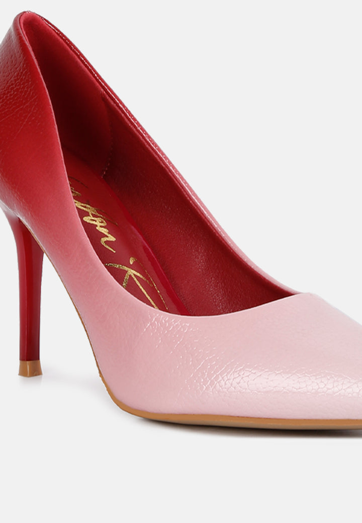 daddario ombre mid heel pumps#color_red