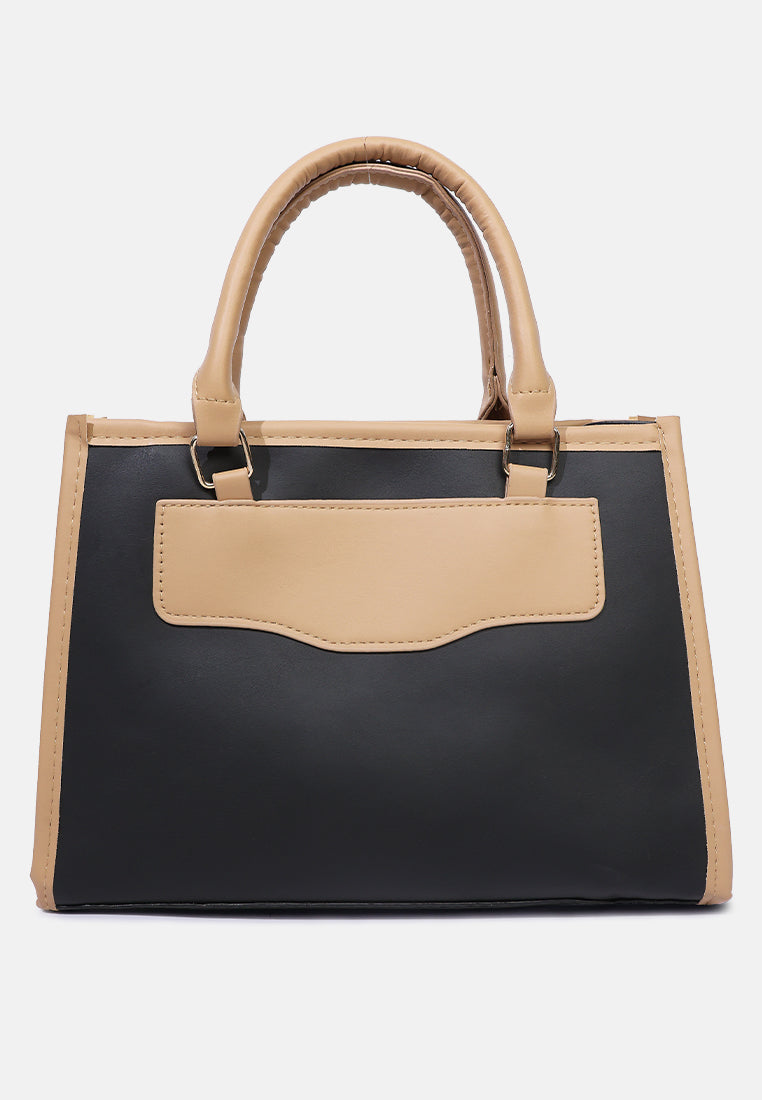 Color Block Tote Bag#color_black
