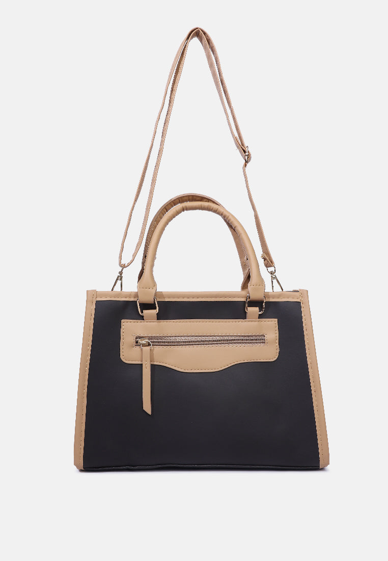 Color Block Tote Bag#color_black