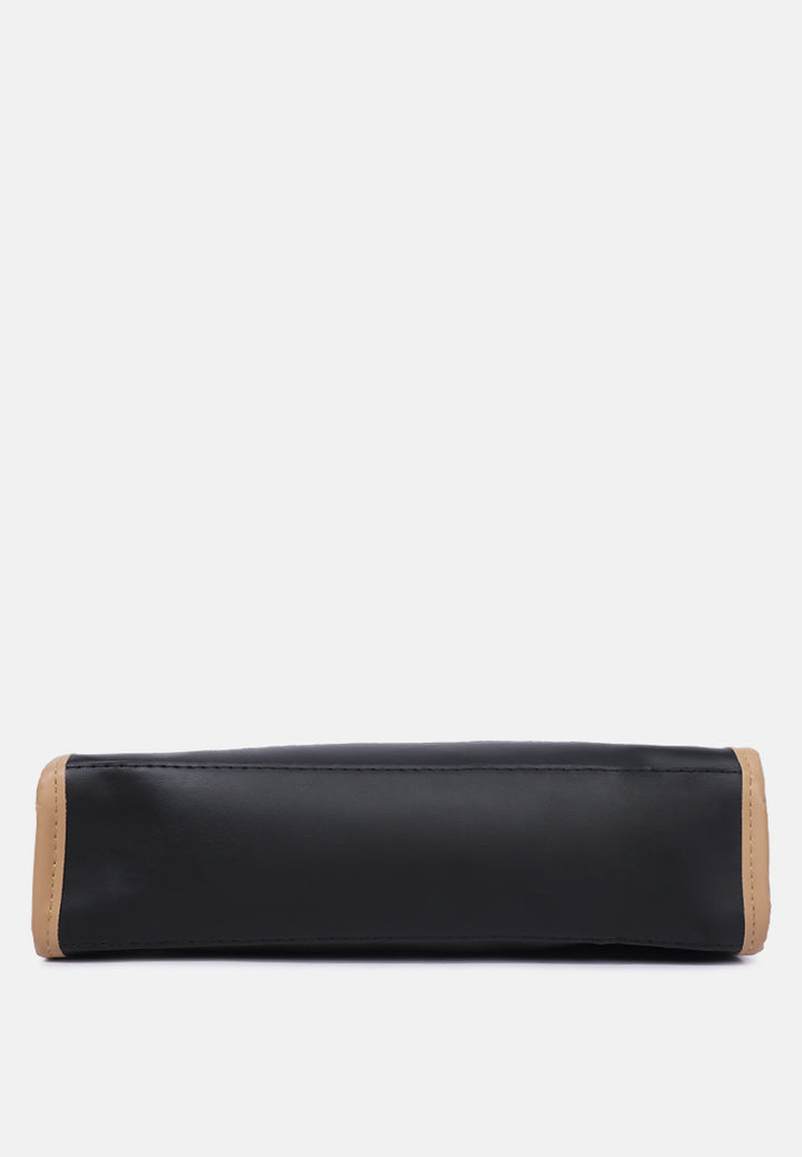 Color Block Tote Bag#color_black