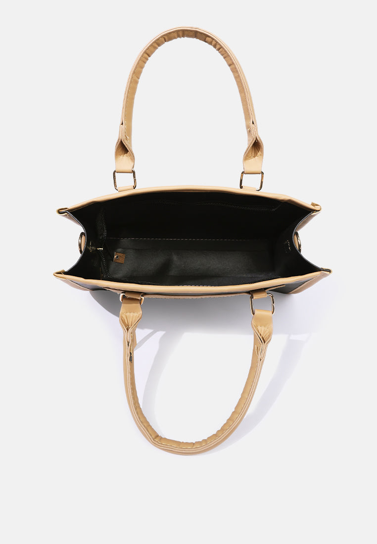 Color Block Tote Bag#color_black