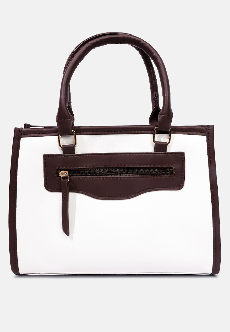 Color Block Tote Bag#color_white