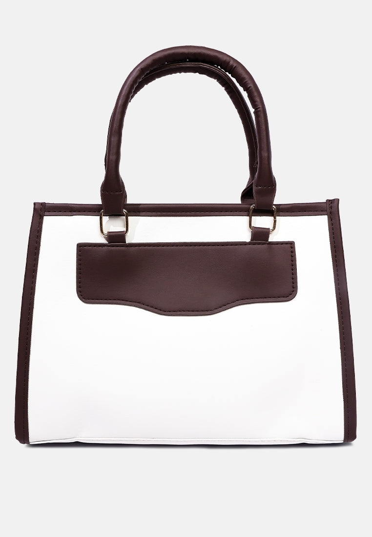 Color Block Tote Bag#color_white