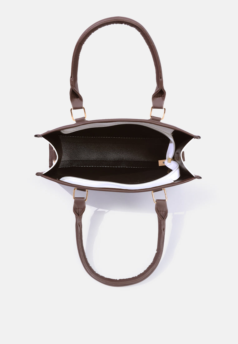 Color Block Tote Bag#color_white
