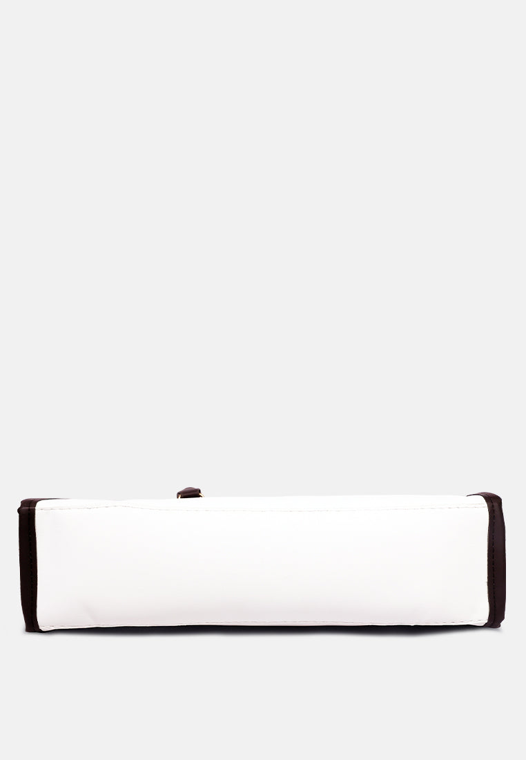 Color Block Tote Bag#color_white