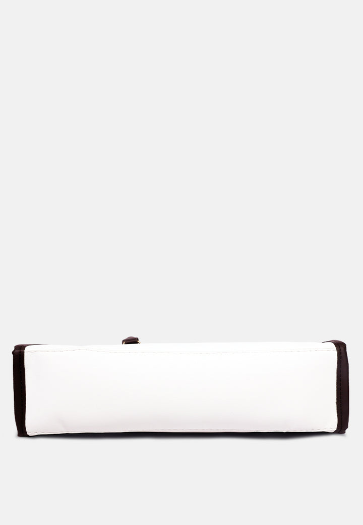 Color Block Tote Bag#color_white