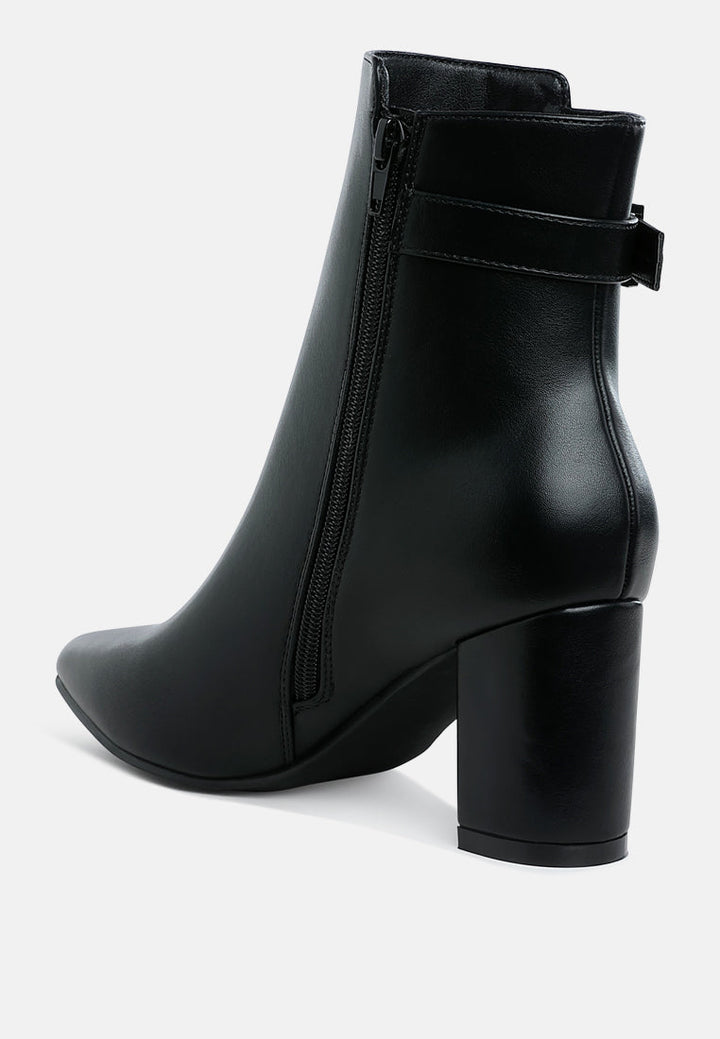 belt detail block heel boots by ruw#color_black