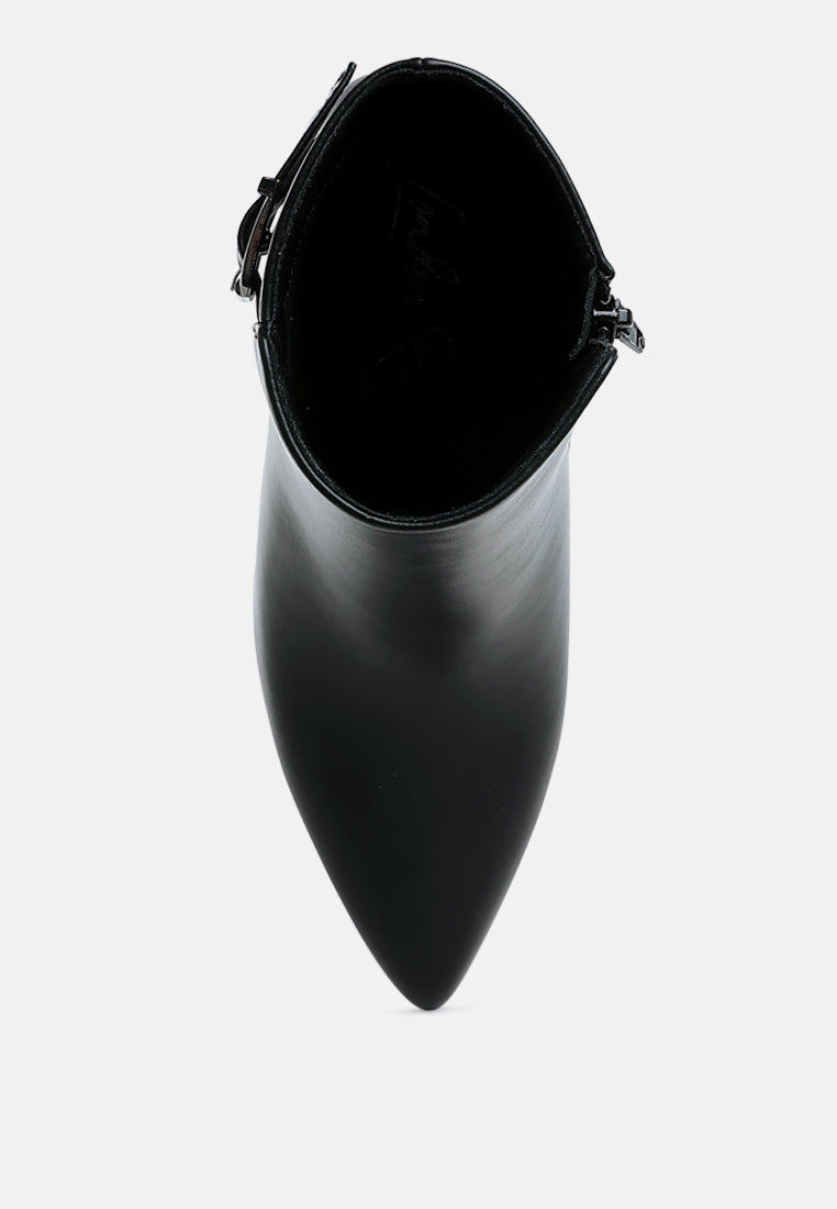 belt detail block heel boots by ruw#color_black