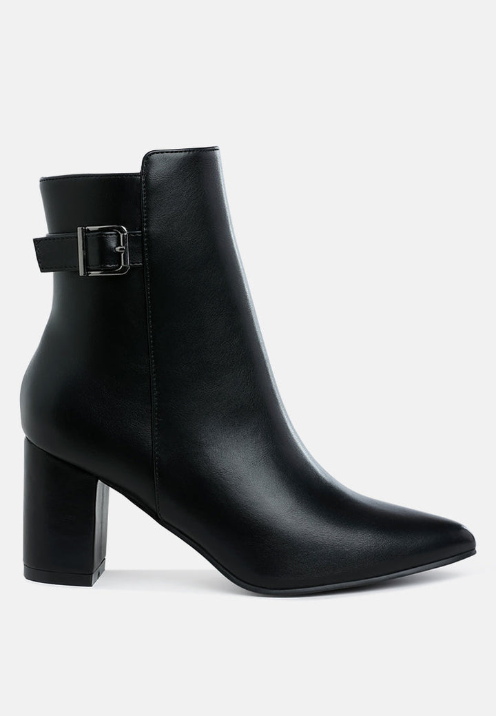belt detail block heel boots by ruw#color_black