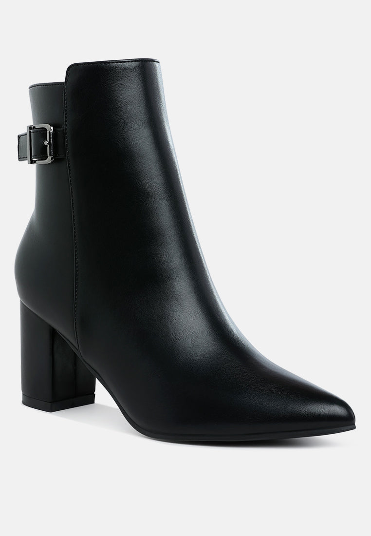 belt detail block heel boots by ruw#color_black