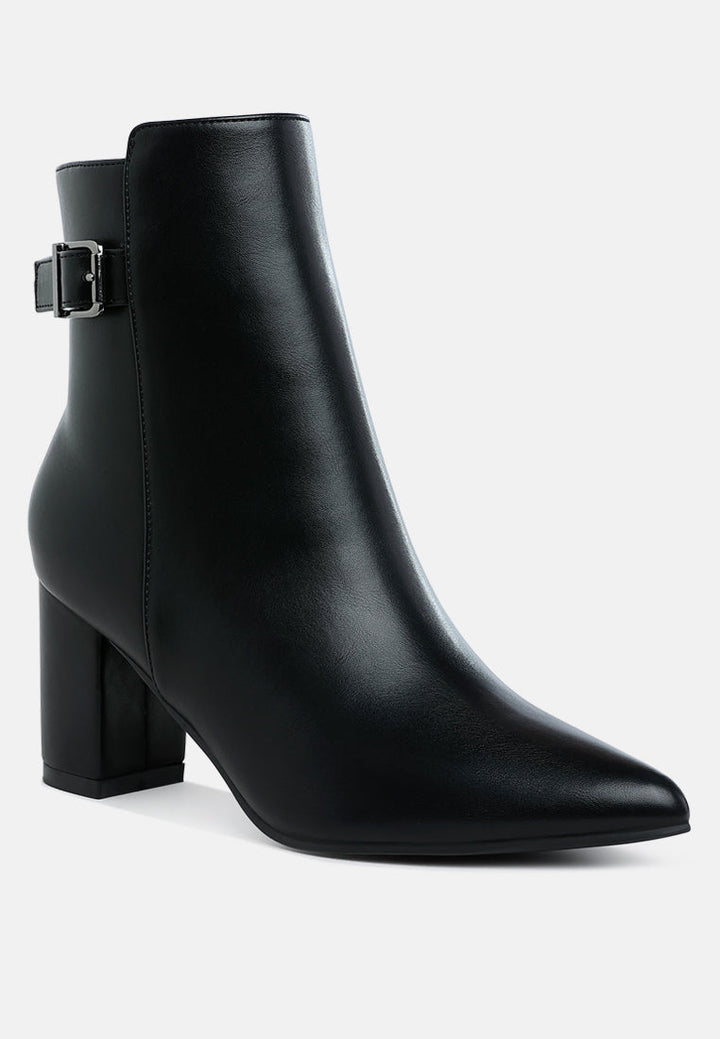 belt detail block heel boots by ruw#color_black