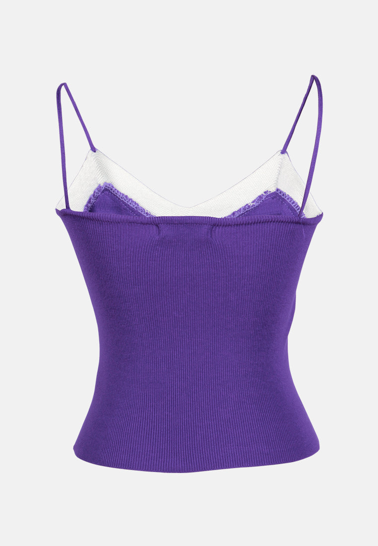 spaghetti knitted top#color_lavender