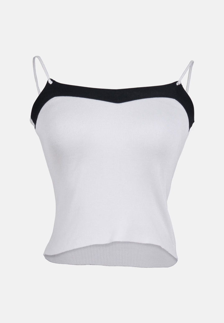 spaghetti knitted top#color_off-white