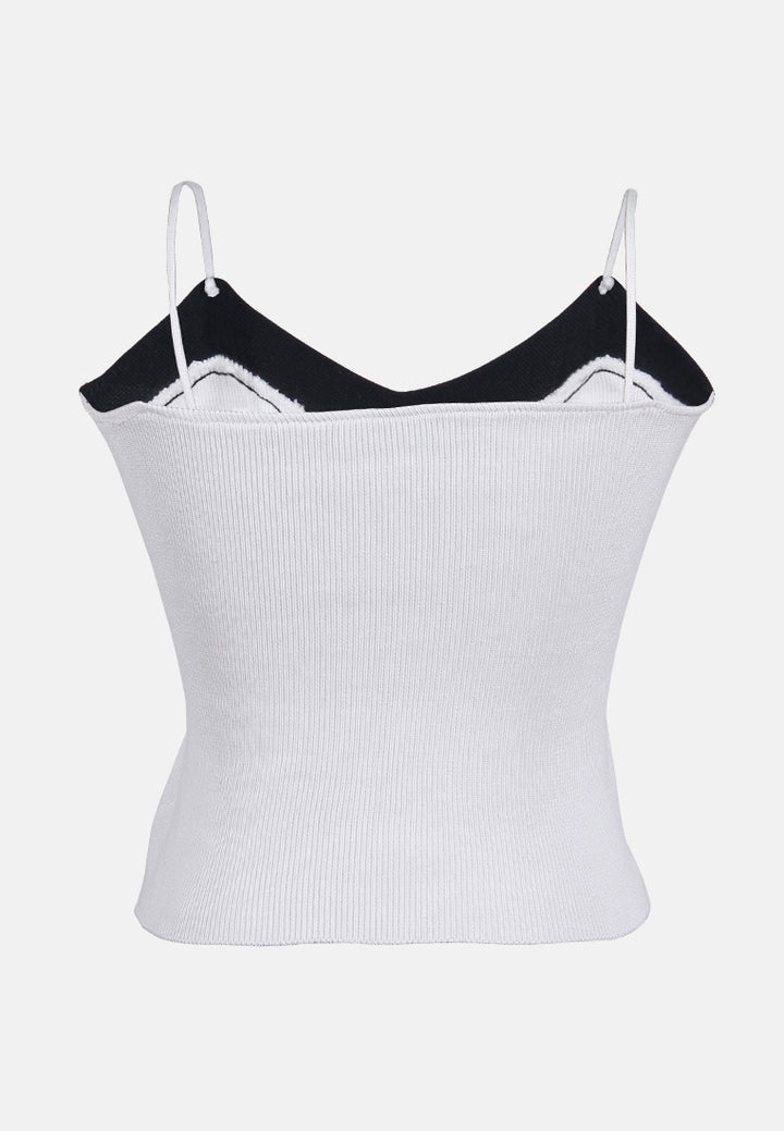 spaghetti knitted top#color_off-white