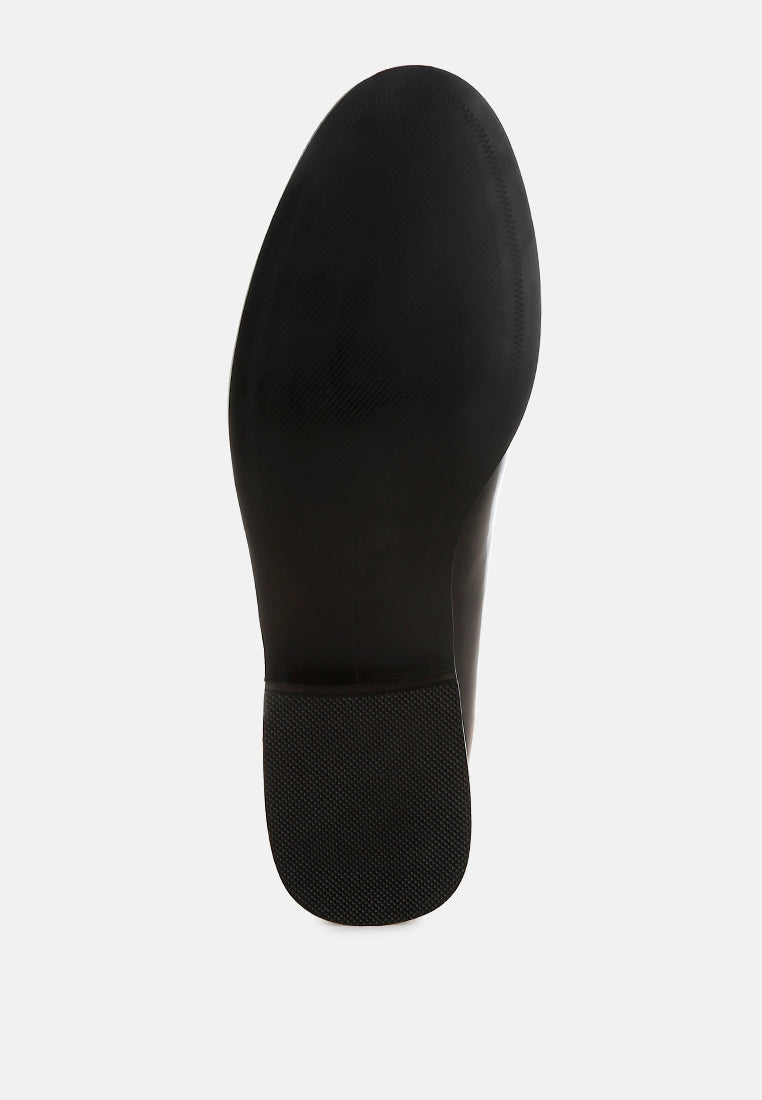 corleone pleather stacked heel loafers#color_black