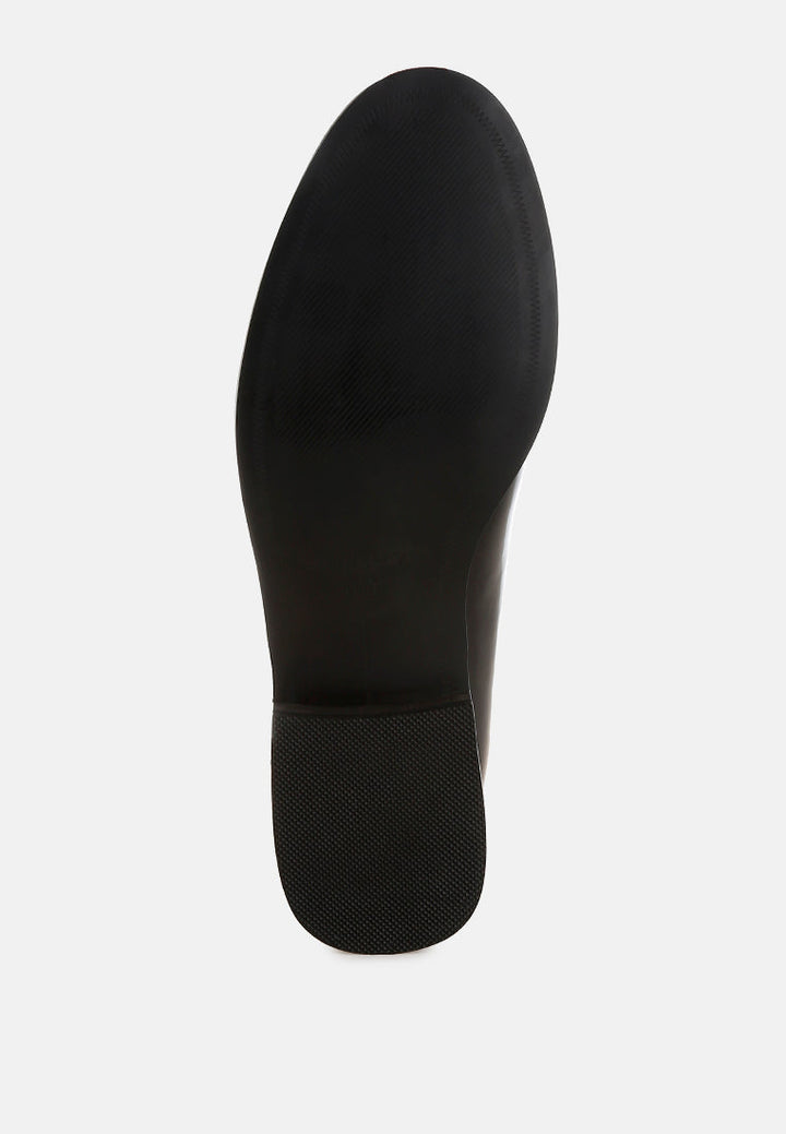 corleone pleather stacked heel loafers#color_black