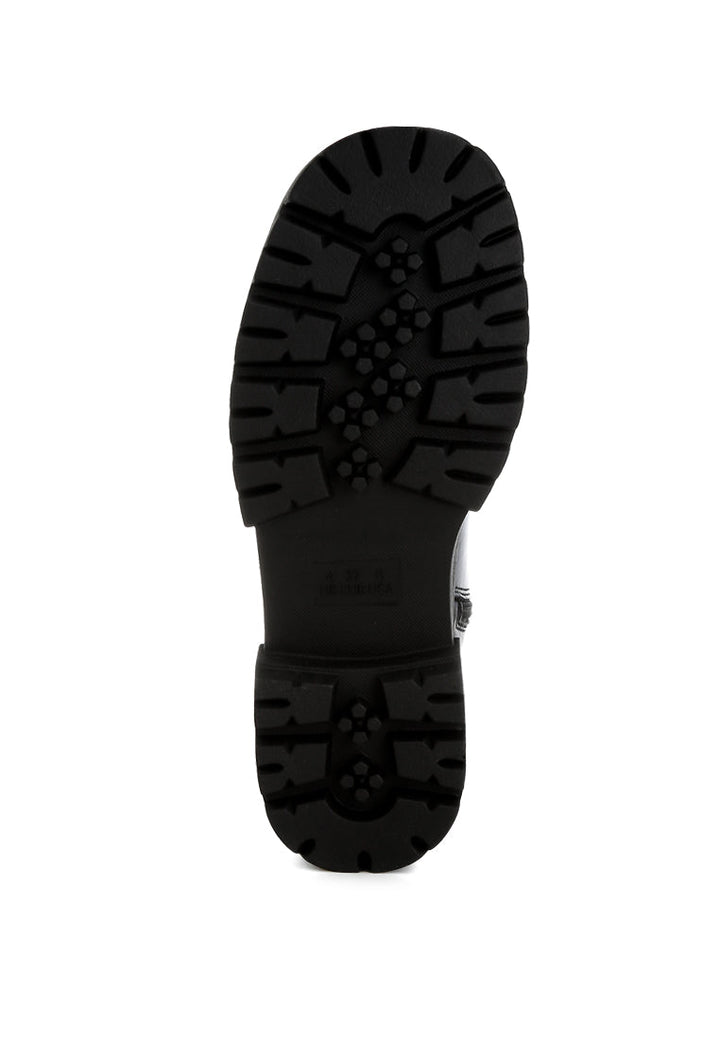 buckle belt ankle boots by ruw#color_black