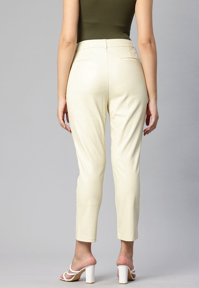 faux leather straight pants#color_cream