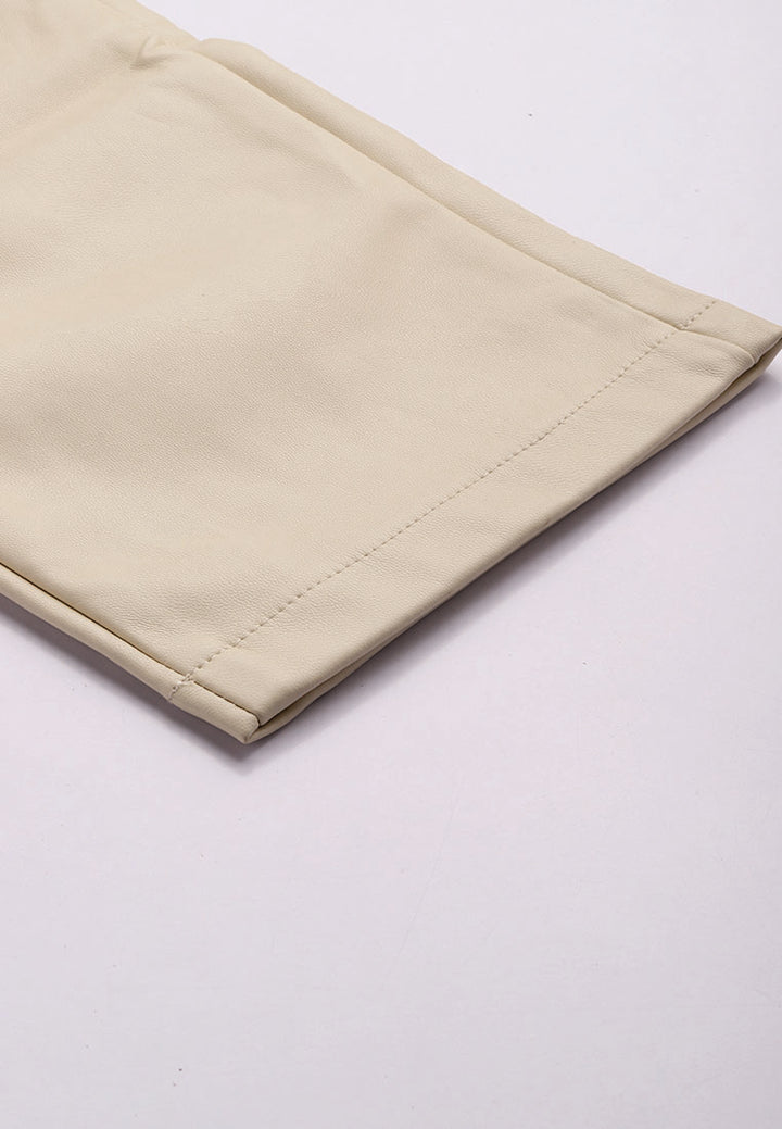 faux leather straight pants#color_cream