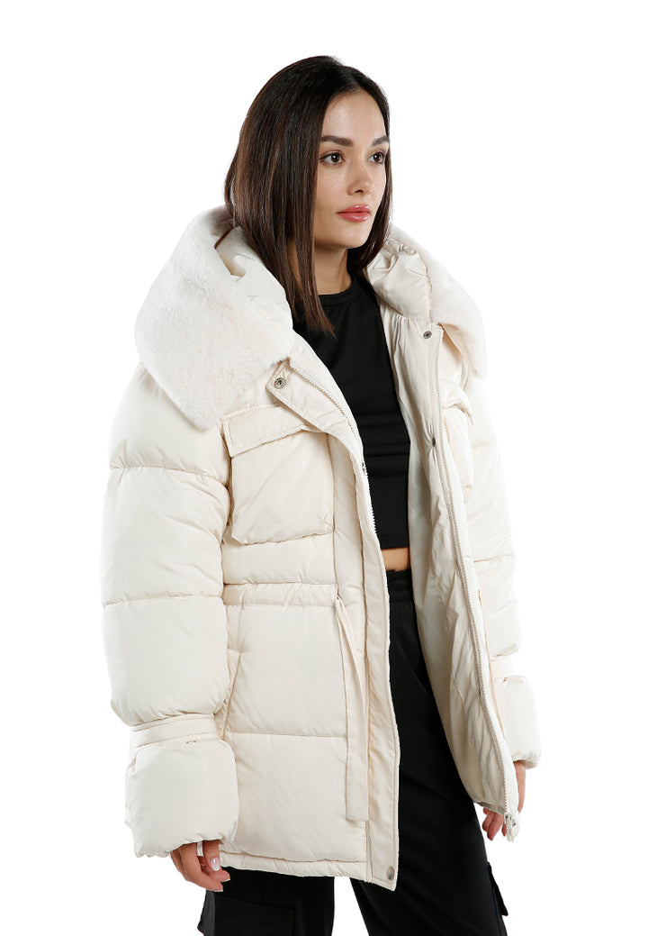 long puffer jacket hoodie by ruw#color_white