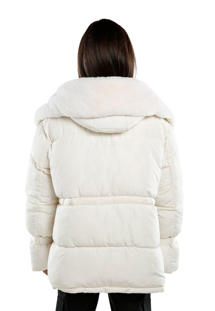 long puffer jacket hoodie by ruw#color_white