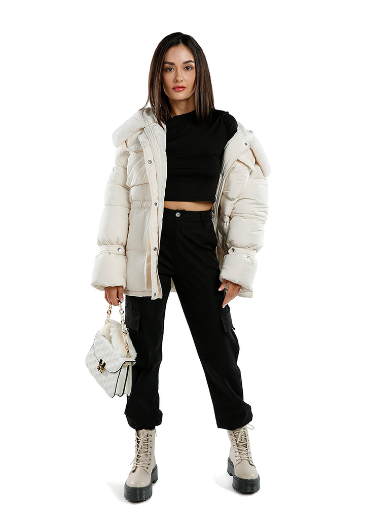 long puffer jacket hoodie by ruw#color_white