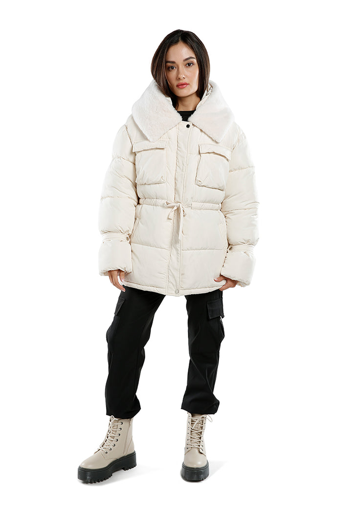 long puffer jacket hoodie by ruw#color_white