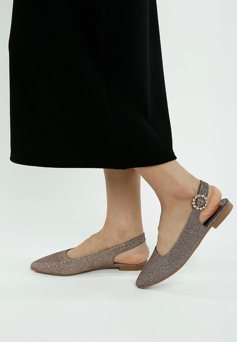 glitter slingback flat sandals by ruw#color_bronze