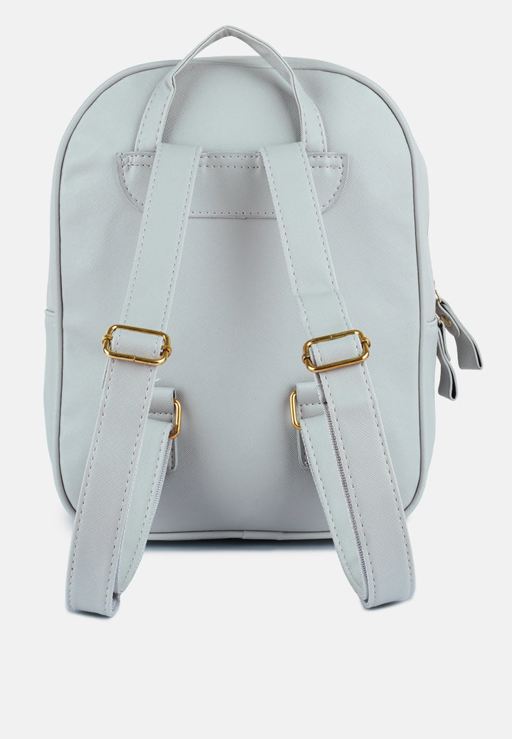 croc patterned mini backpack#color_grey