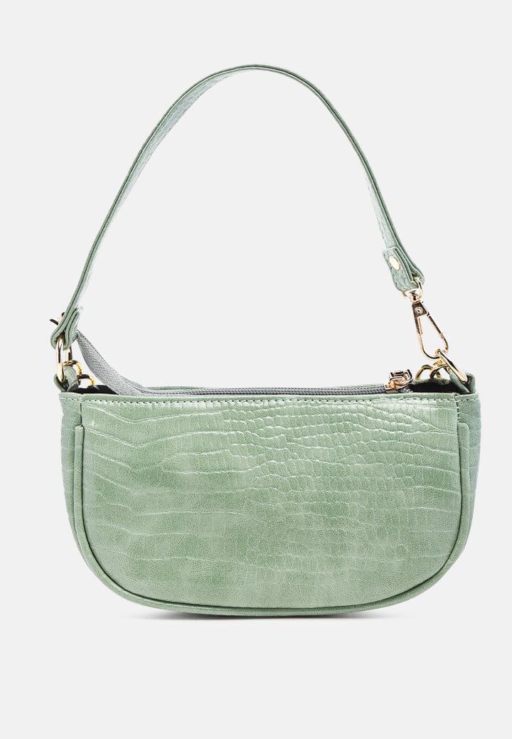 croc sling bag#color_green