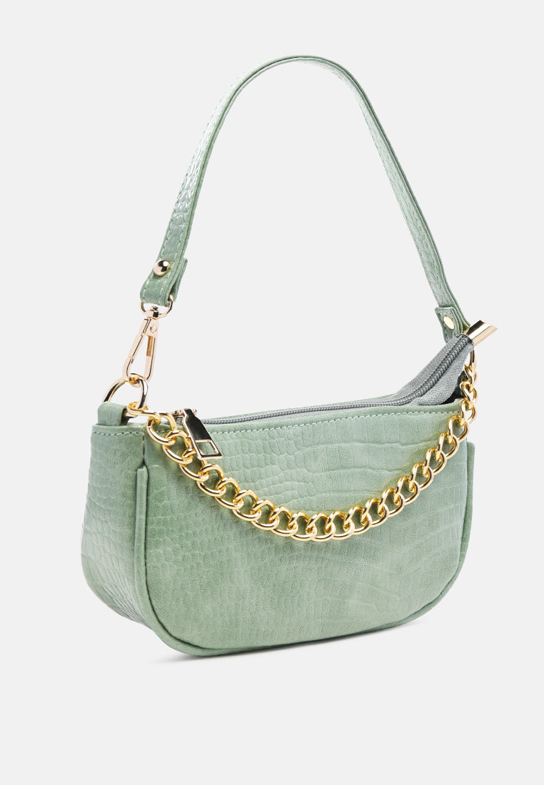 croc sling bag#color_green