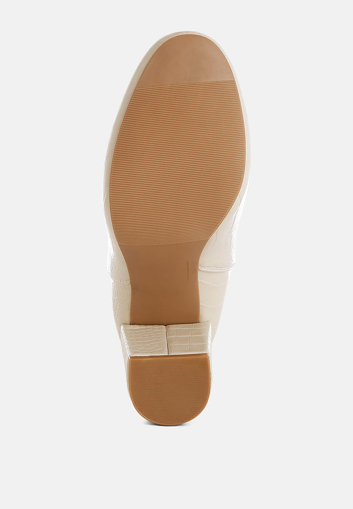 croc textured block heeled chelsea boots by ruw#color_beige