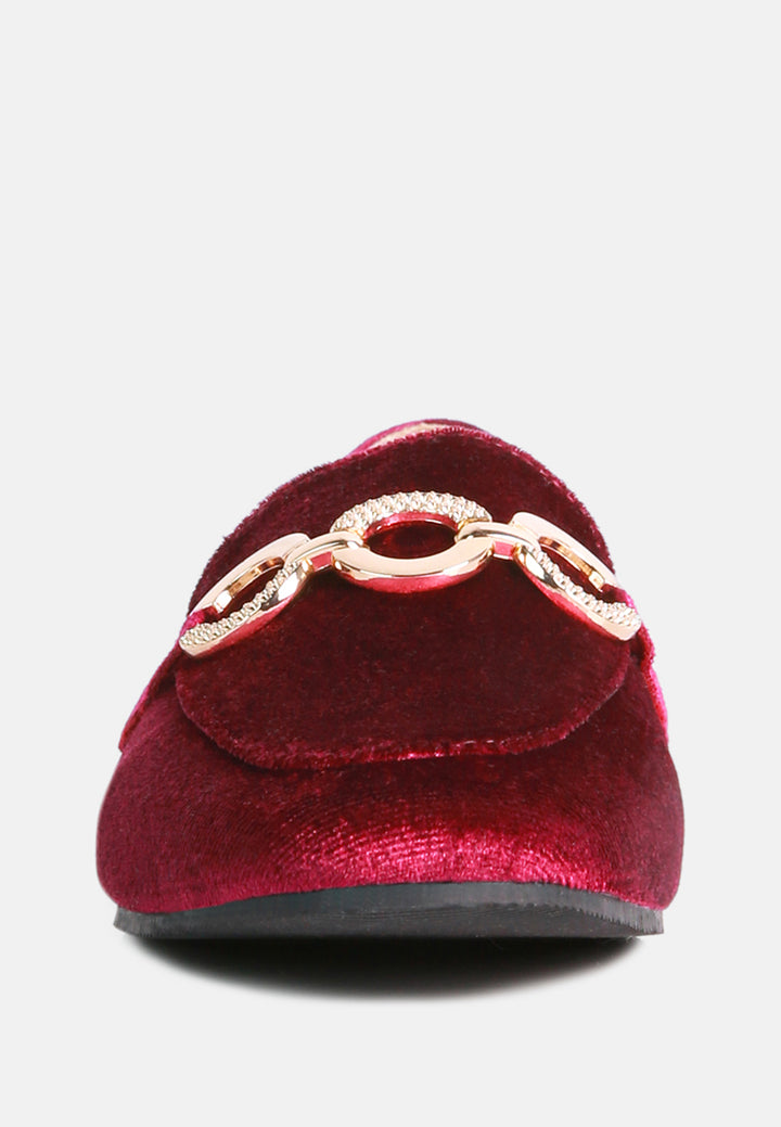 wibele croc textured metal show detail loafers by ruw#color_burgundy