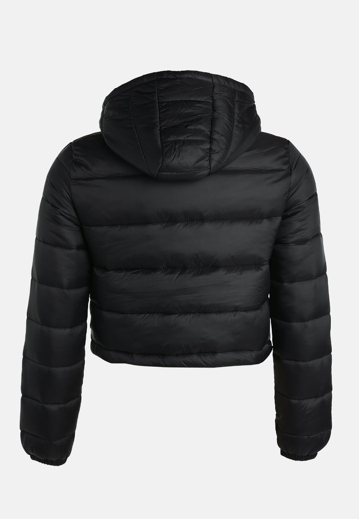 cropped down hooded jacket by ruw#color_black