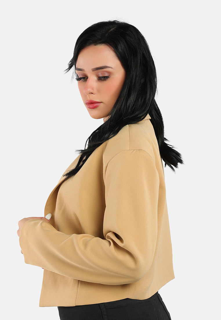 cropped half oversized blazer#color_camel