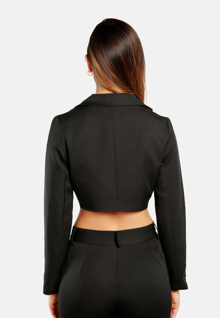 cropped tailored blazer#color_black