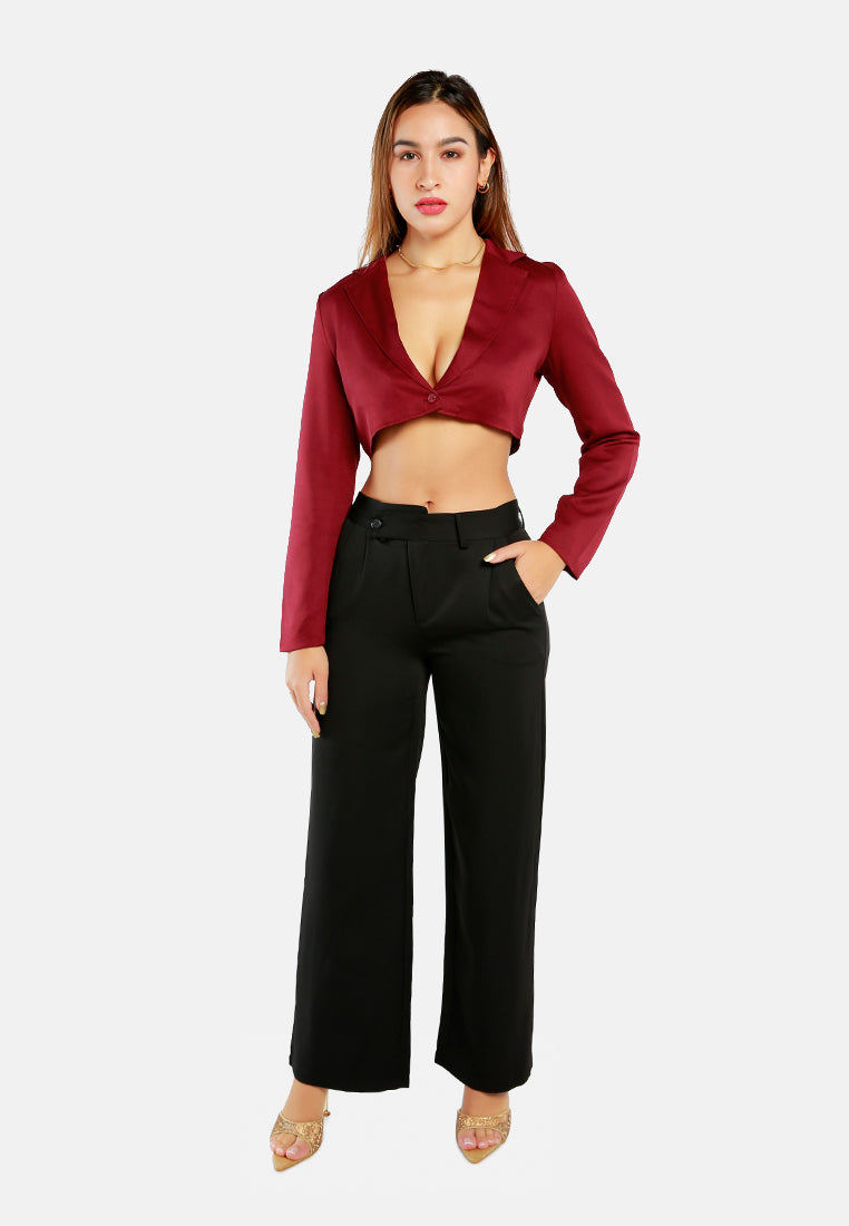 cropped tailored blazer#color_burgundy