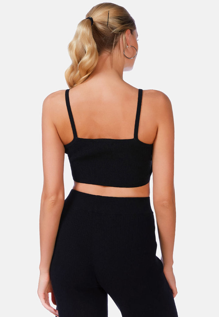 cropped camisole bralette#color_black