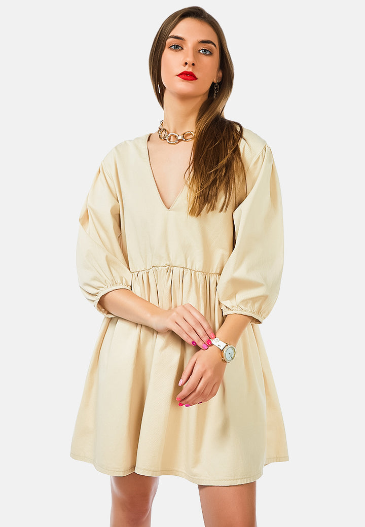 daisies in sunlight short summer dress#color_beige