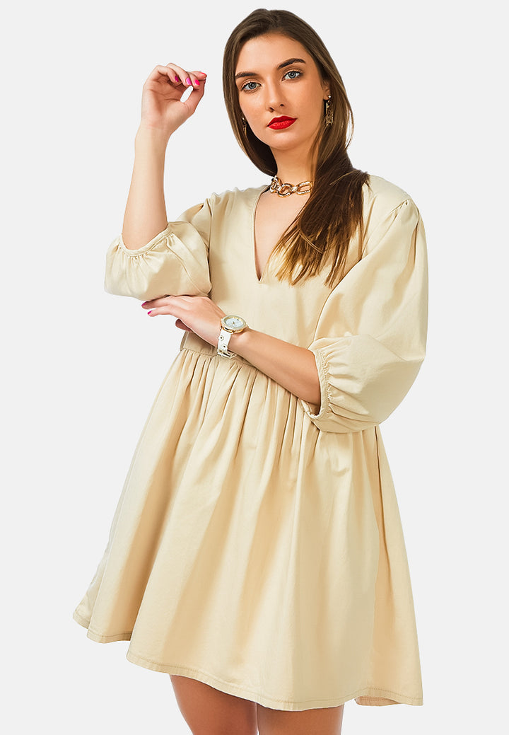 daisies in sunlight short summer dress#color_beige