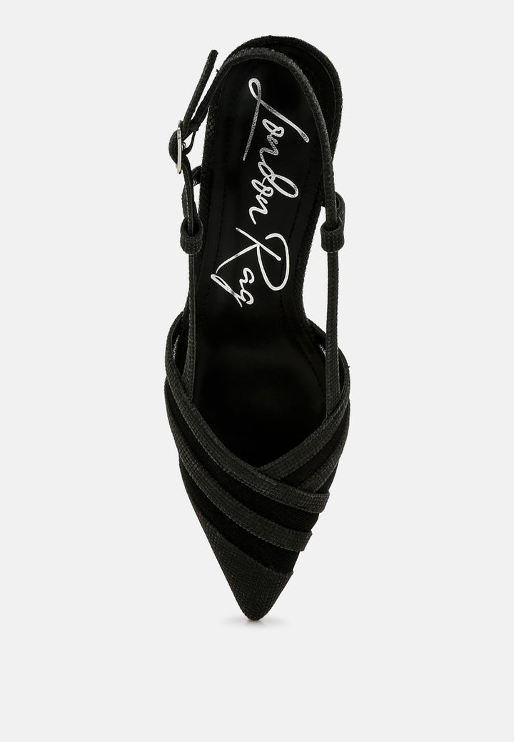 kitten heel slingback sandals by  ruw#color_black